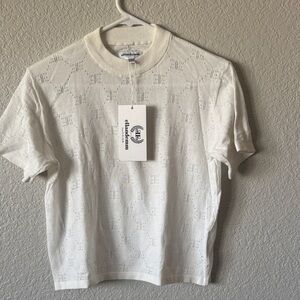 Callaway Women's White Textured Short Sleeve Tee